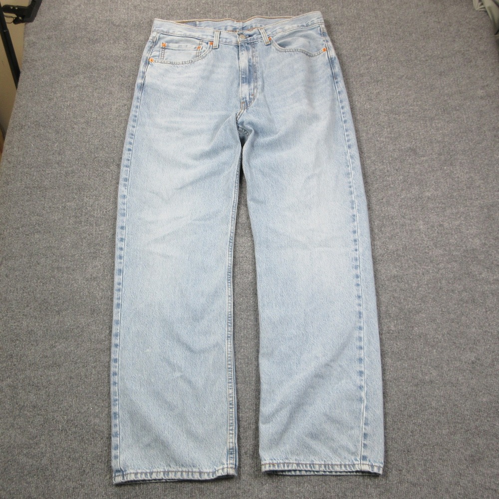 Levis 565 Loose Fit Jeans Mens W34 L32 Blue Light Wash Wide Leg Denim Baggy